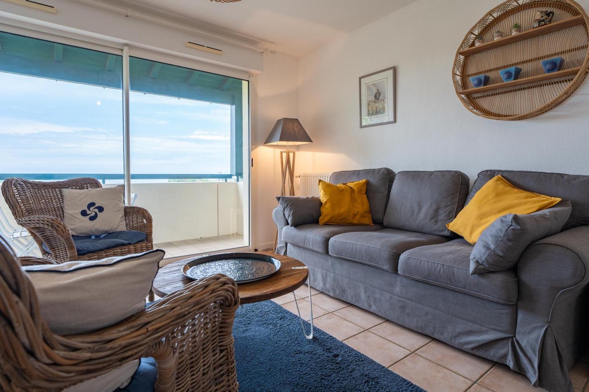 Апартаменты Atlantic Selection - Ziburu Mendi - Vue Ocean Avec Balcon & Parking Сибур Экстерьер фото